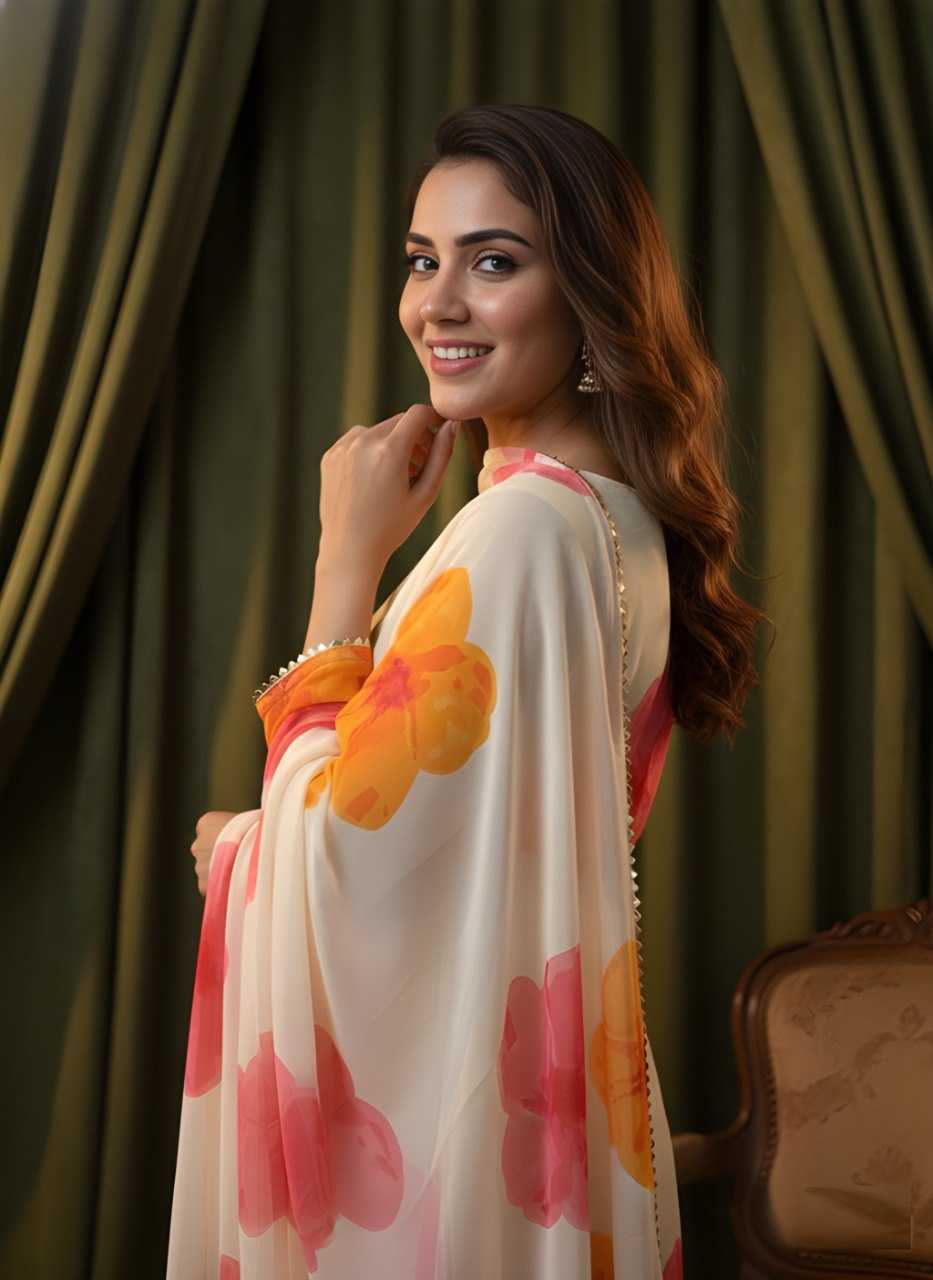 Designer Printed Georgette Anarkali Kurti for Women | Festive & Party Wear Kurti