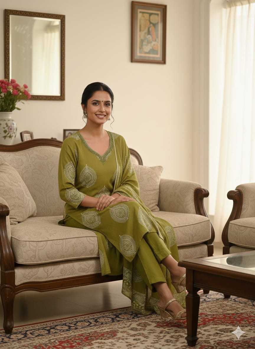 Designer Muslin Silk Printed Kurti for Women | Festive & Party Wear Kurti