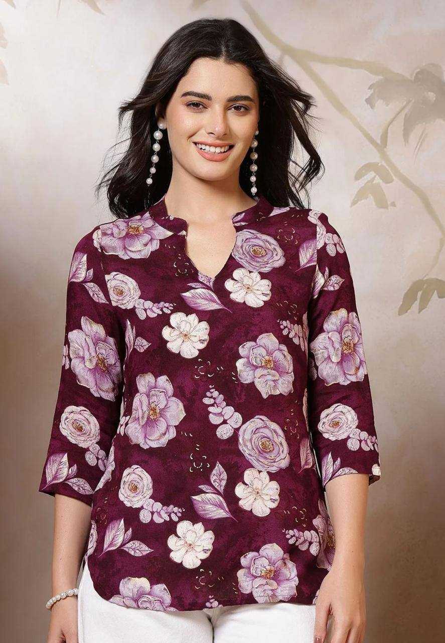 Women’s Slub Rayon Short Kurti – Casual & Workwear Ethnic Top