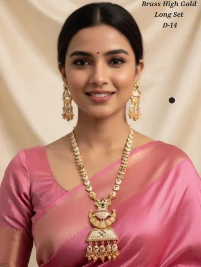 Aarini Brass Haram Necklace Set