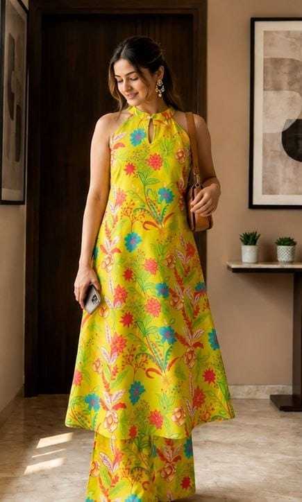 Aarohi Printed Linen Kurti Set 1 Aarohi Printed Linen Kurti Set