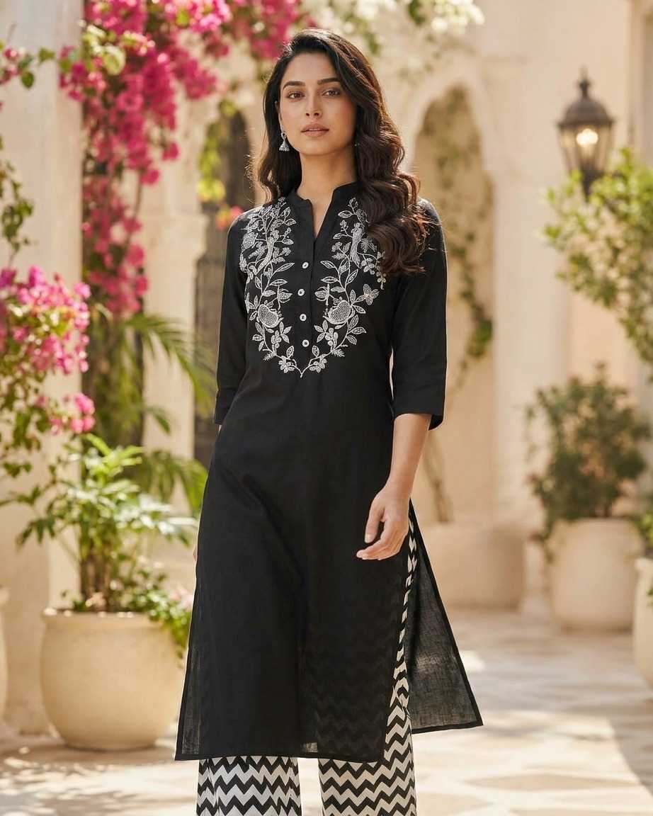 Aarohi Rayon Embroidered Kurti Set 3 Aarohi Rayon Embroidered Kurti Set - Image 3
