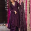 Pravio Aarvika Vichitra embroidered Anarkali kurti set front