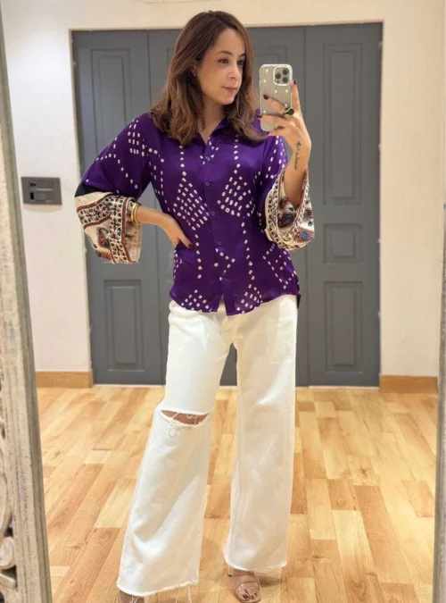 Alora Japan Satin Printed Shirt 1 Alora Japan Satin Printed Shirt