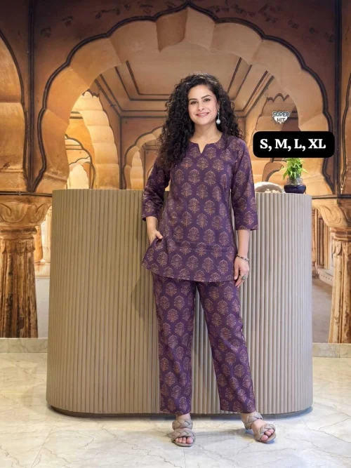 Amara Heavy Cotton Jaipuri Print Co-ord Set 1 Amara Heavy Cotton Jaipuri Print Co-ord Set