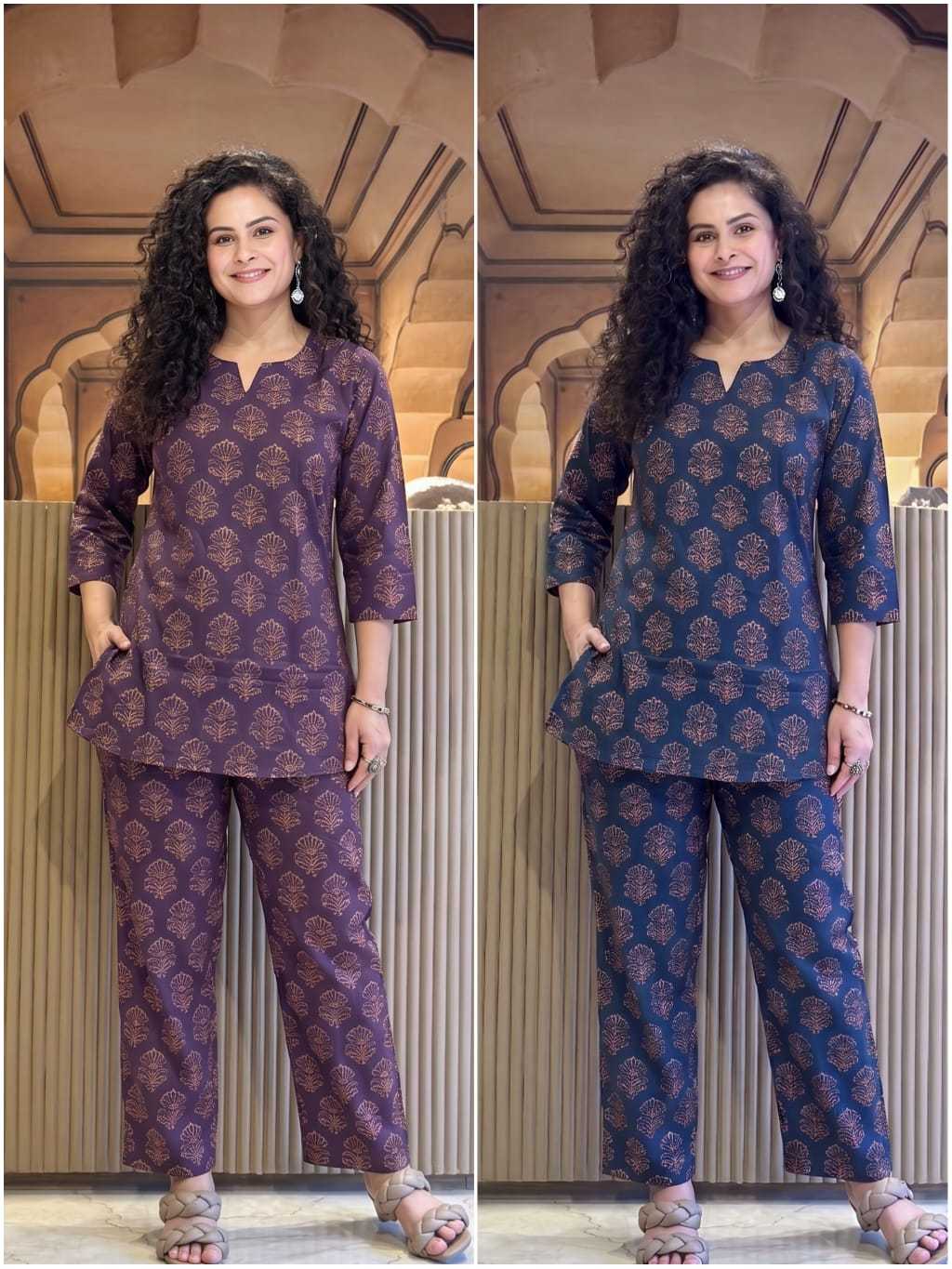 Amara Heavy Cotton Jaipuri Print Co-ord Set 3 Amara Heavy Cotton Jaipuri Print Co-ord Set - Image 3