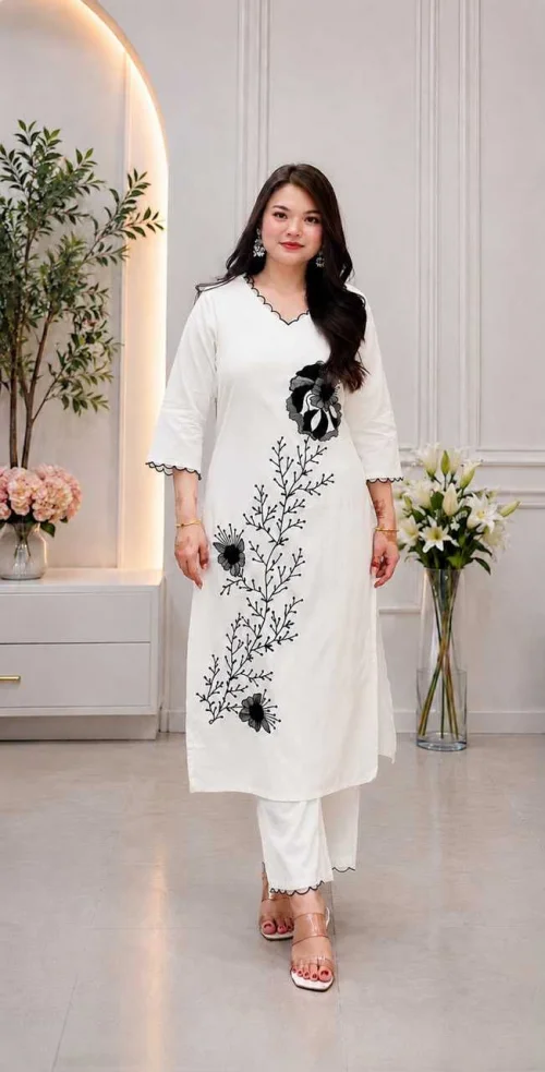 Ananya Slub Rayon Kurti Set 1 Ananya Slub Rayon Kurti Set