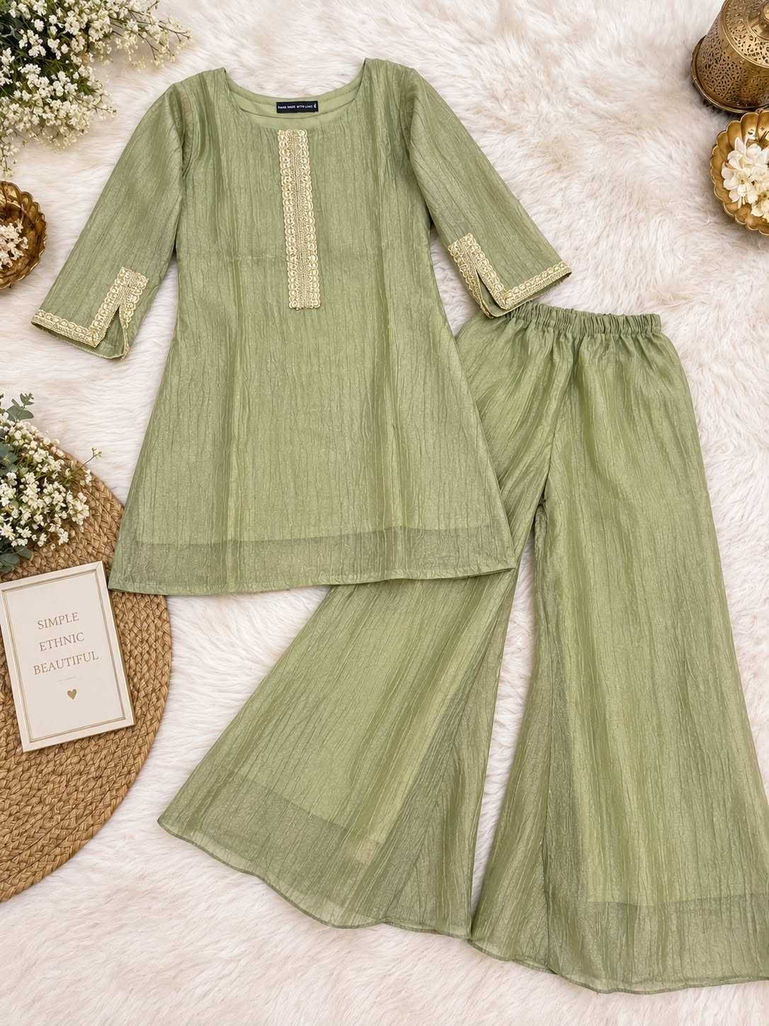 Aurelle Tissue Silk Handwork Co-ord Set 2 Aurelle Tissue Silk Handwork Co-ord Set - Image 2
