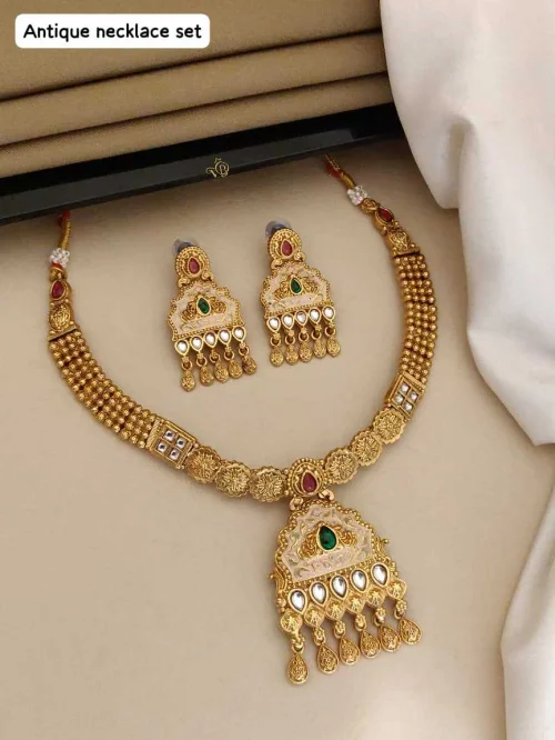 Charvi Meenakari Rajwadi Necklace Set 1 Charvi Meenakari Rajwadi Necklace Set
