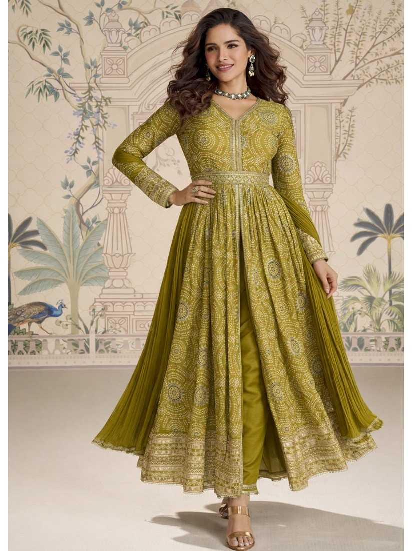 Chinon Silk Embroidered Anarkali Suit 1 Chinon Silk Embroidered Anarkali Suit