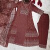 Ushashi premium 60x60 cotton Angrakha Anarkali kurti set detail