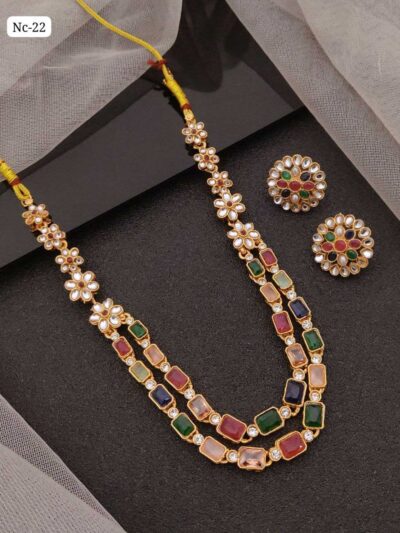 Devika Multicolor Kundan Necklace Set