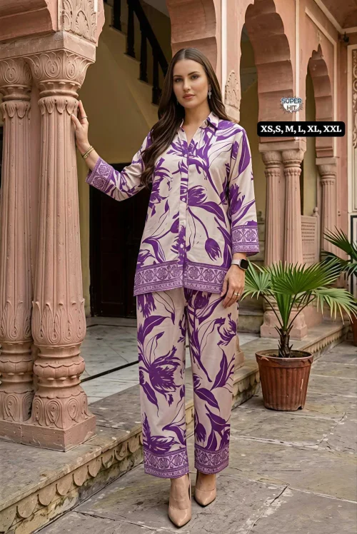 Elara Heavy Rayon Slub Co-ord Set 1 Elara Heavy Rayon Slub Co-ord Set