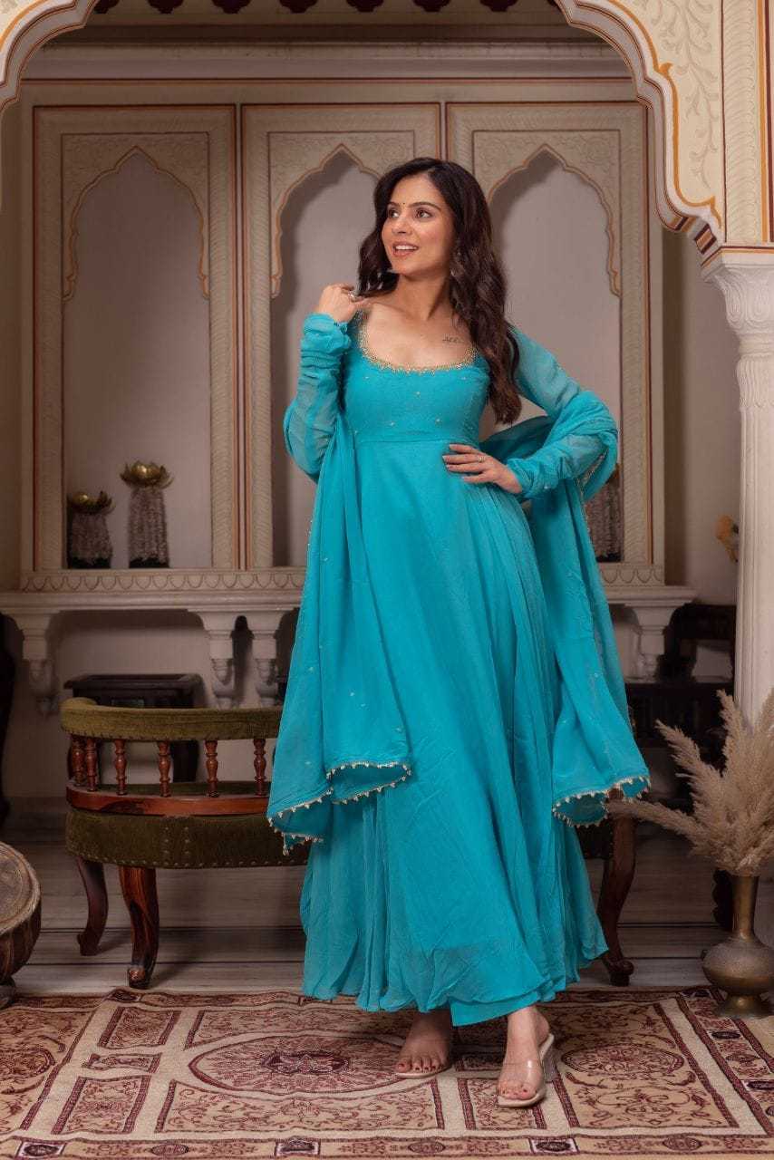 Embroidered Georgette Anarkali Suit 1 Embroidered Georgette Anarkali Suit