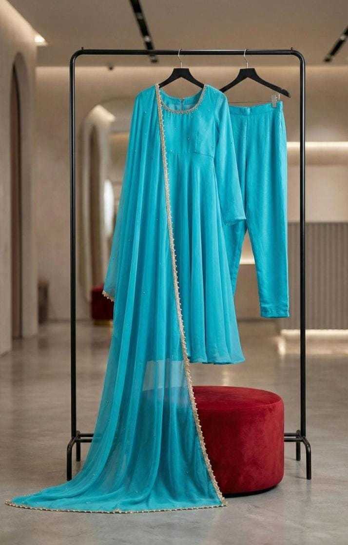 Embroidered Georgette Anarkali Suit 3 Embroidered Georgette Anarkali Suit - Image 3