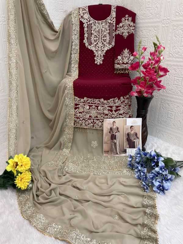 Faux Georgette Embroidered Palazzo Set 2 Faux Georgette Embroidered Palazzo Set - Image 2