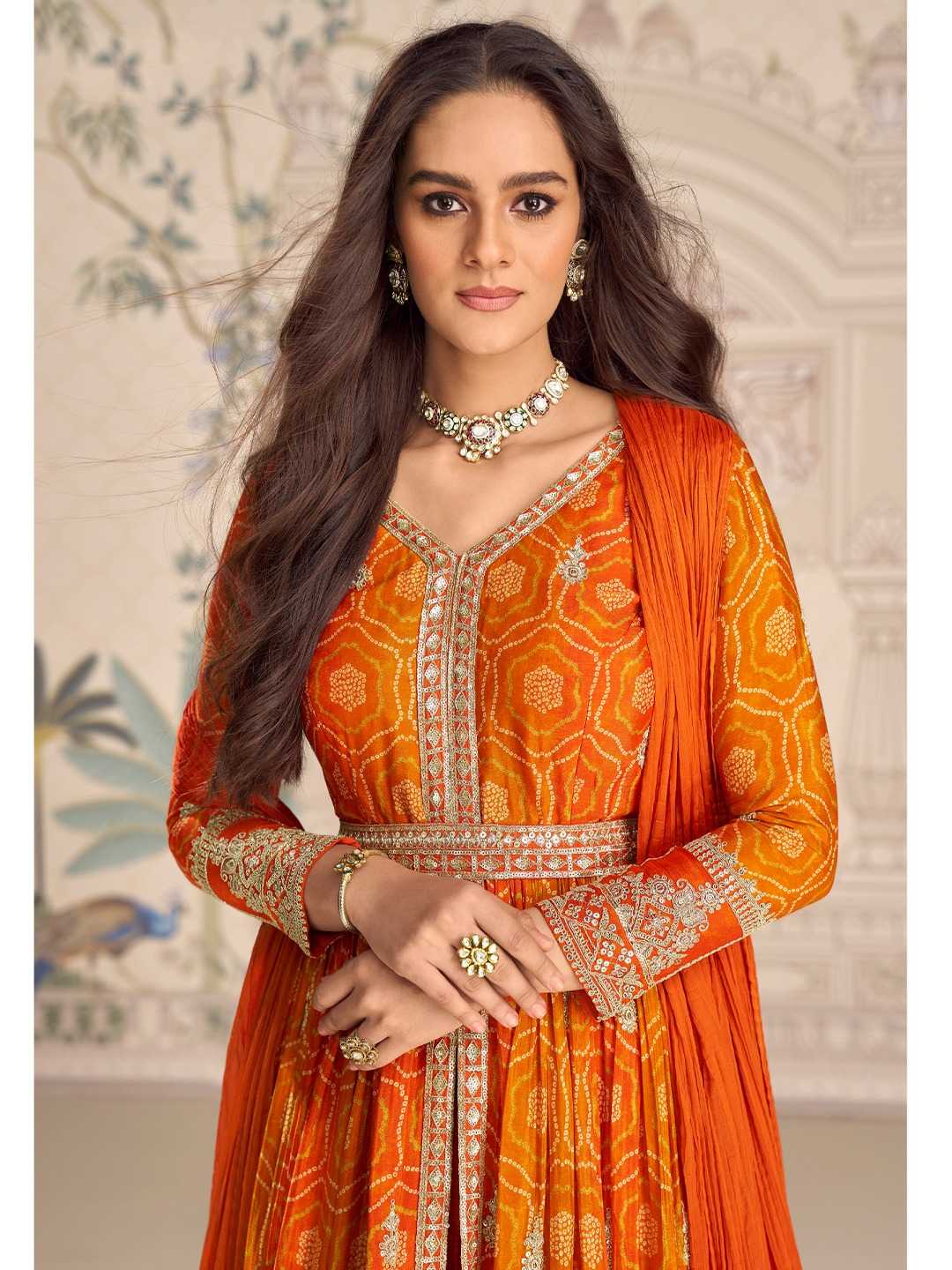 Heavy Chinnon Silk Embroidered Anarkali Suit 3 Heavy Chinnon Silk Embroidered Anarkali Suit - Image 3