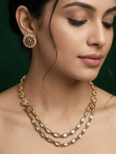 Ishani Layered Kundan Necklace Set