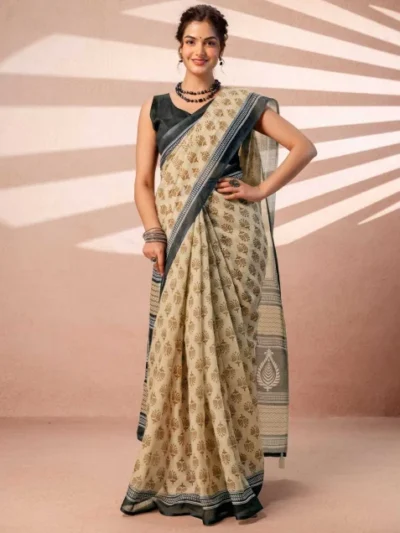 Kavya Soft Linen Cotton Saree
