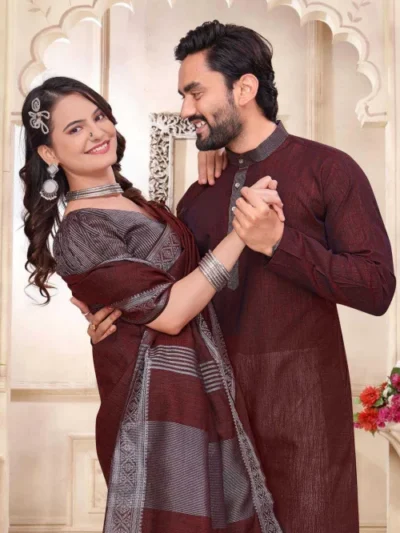 Radhe Shyam Linen Couple Set
