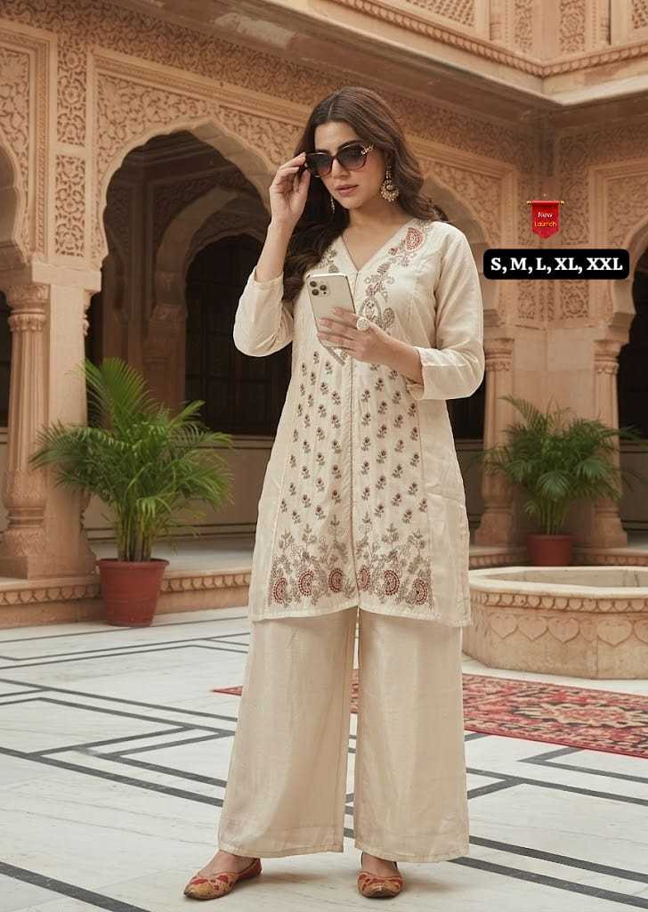 Seraphina Premium Silk Embroidered Co-ord Set 3 Seraphina Premium Silk Embroidered Co-ord Set - Image 3