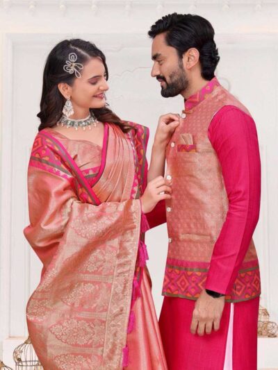 Shrivalli Jacquard Silk Couple Set