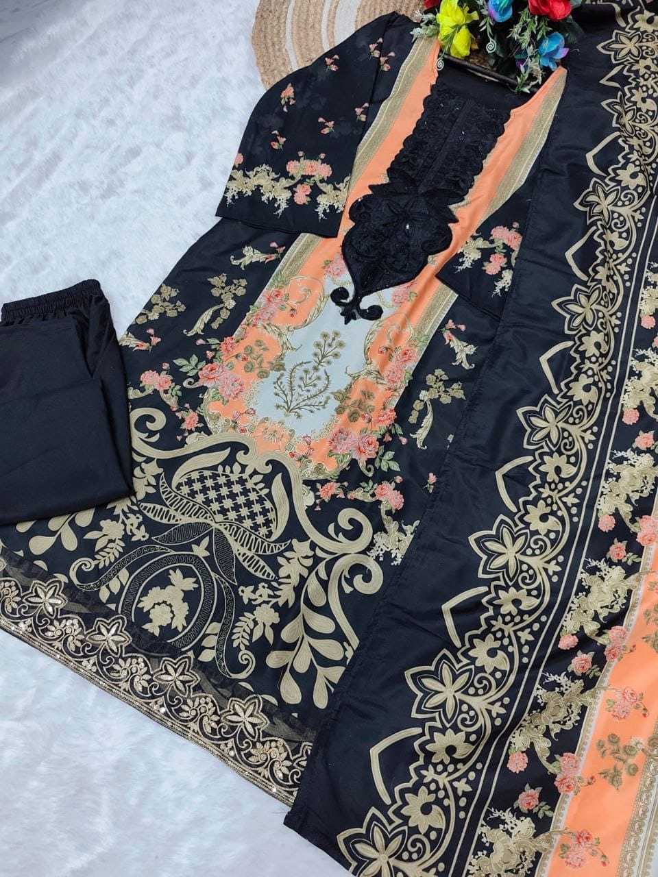 Soft Cotton Designer Suit Set 3 Soft Cotton Designer Suit Set - Image 3