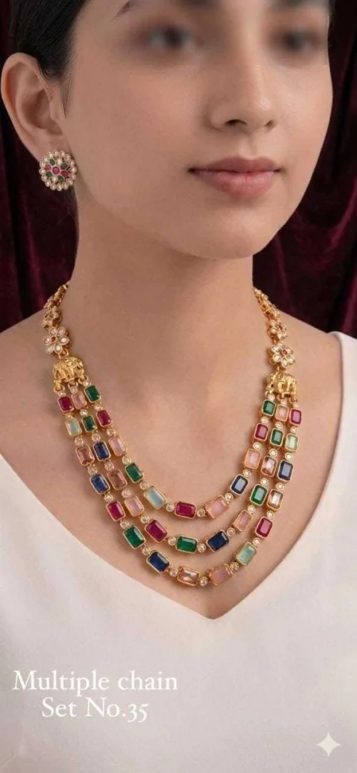 Vaidehi Floral Kundan Necklace Set 1 Vaidehi Floral Kundan Necklace Set