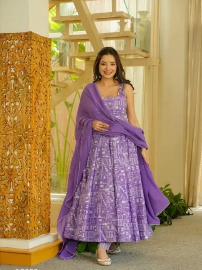Vanya Heavy Vichitra Silk Gown Set