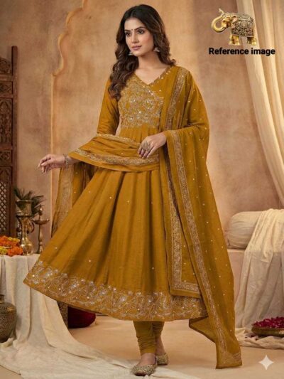 Vimala pure cotton Anarkali kurti pant dupatta set